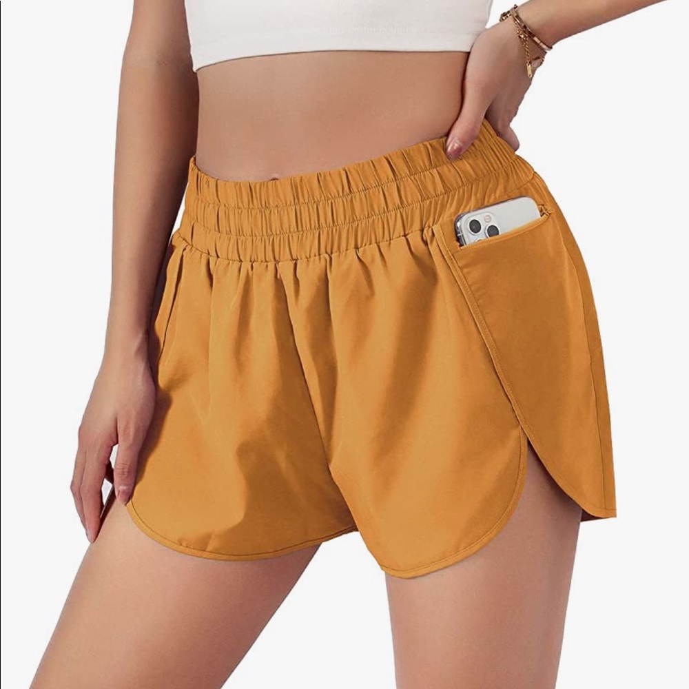 Women's Athletic Shorts in Orange